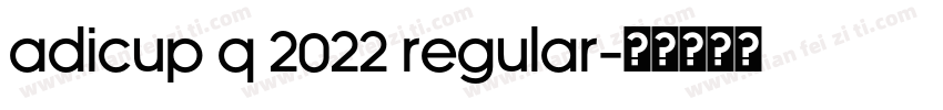 AdiCup Q 2022 Regular字体转换